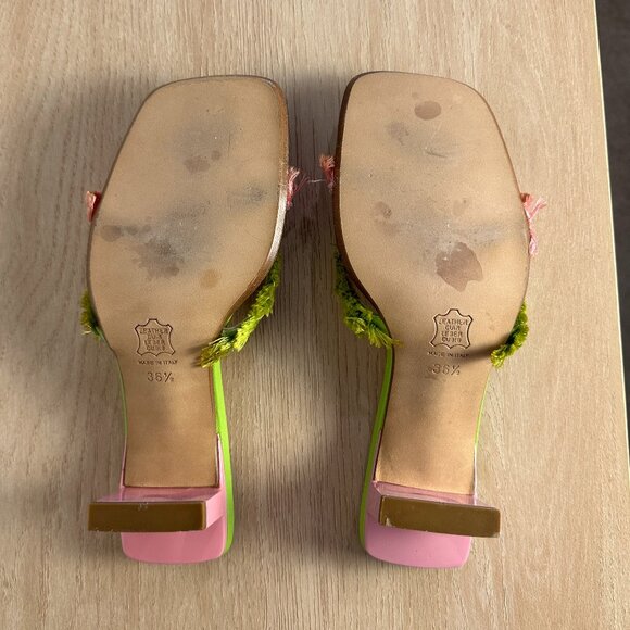 Vintage Fendi Embroidered Flower Kitten Heels 6.5 - Picture 5 of 8